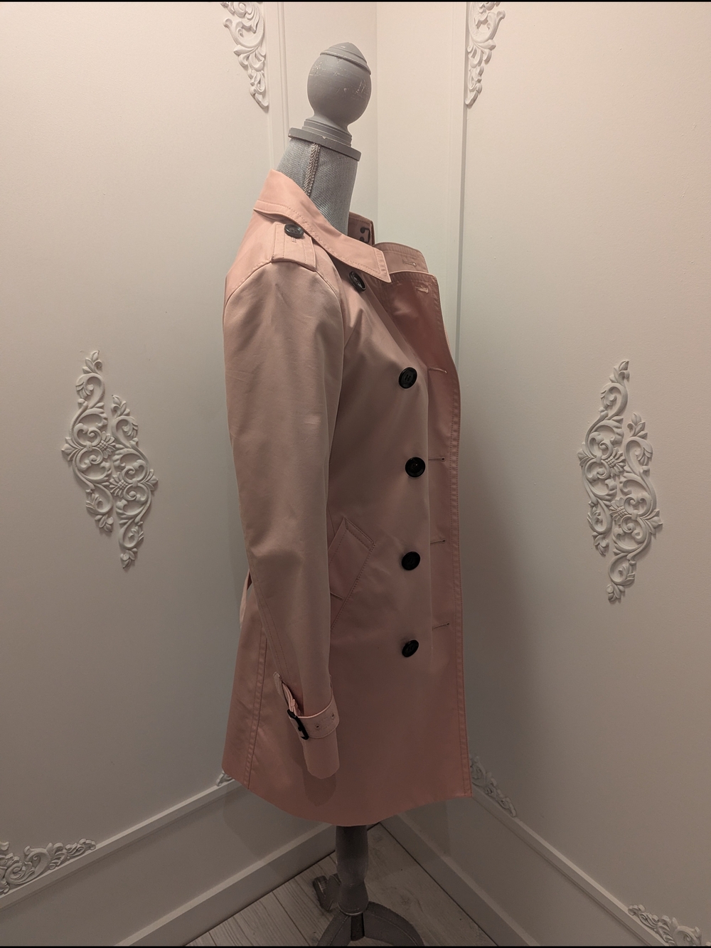Coach Double-Breasted Trench Coat in Blush Pink - Picture 4 of 8